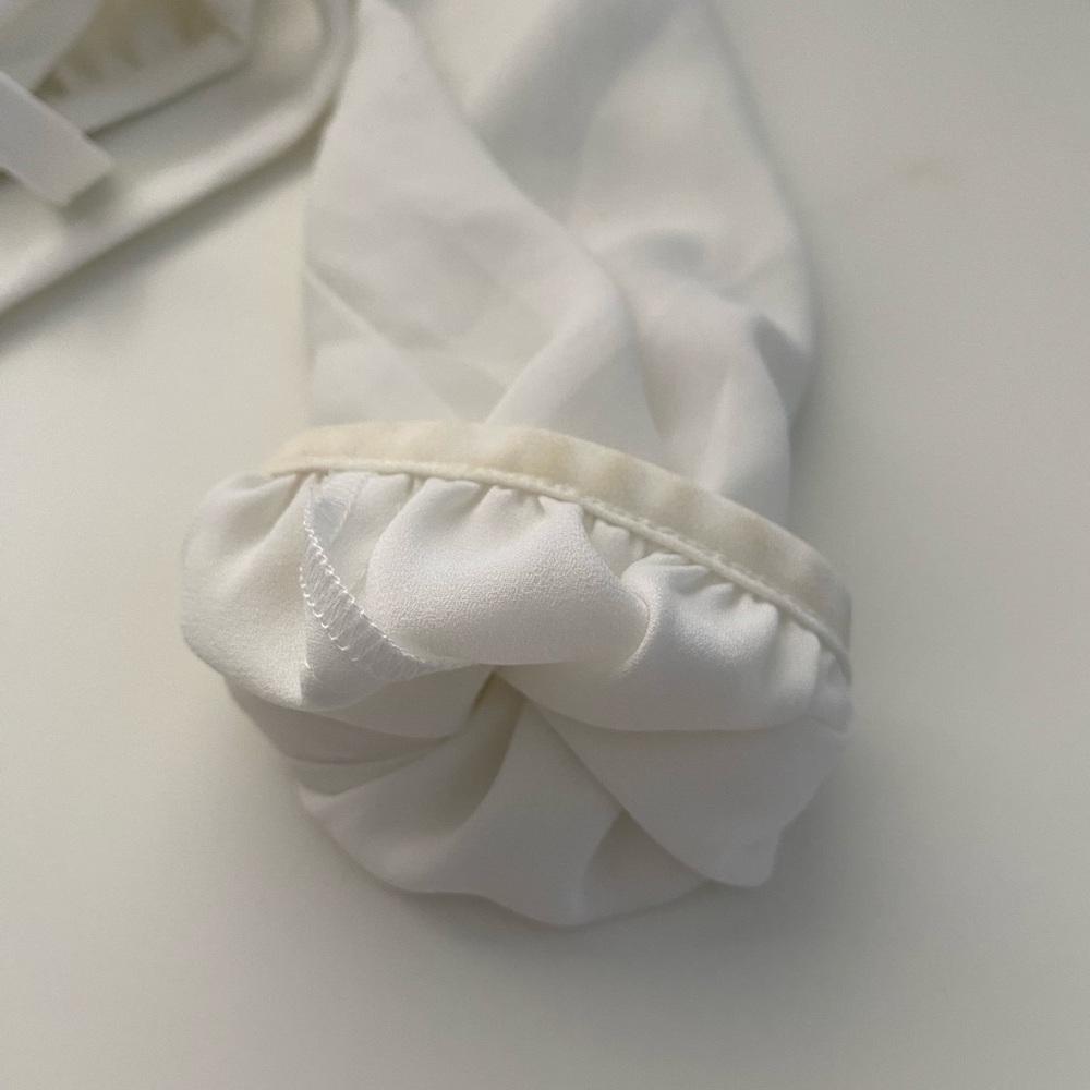 Sunday Best White Cropped Blouse (Size: XXS) - Picture 8 of 13